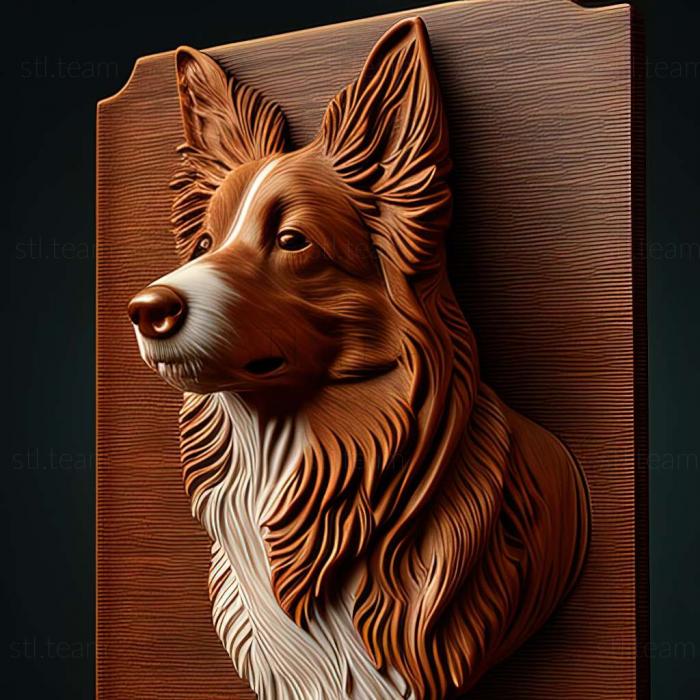 3D model Shorthair Collie dog (STL)